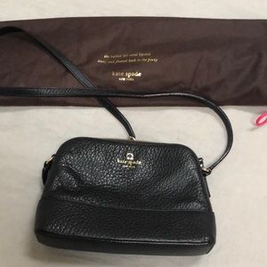 Black Cobble Leather Kate Spade Crossbody
